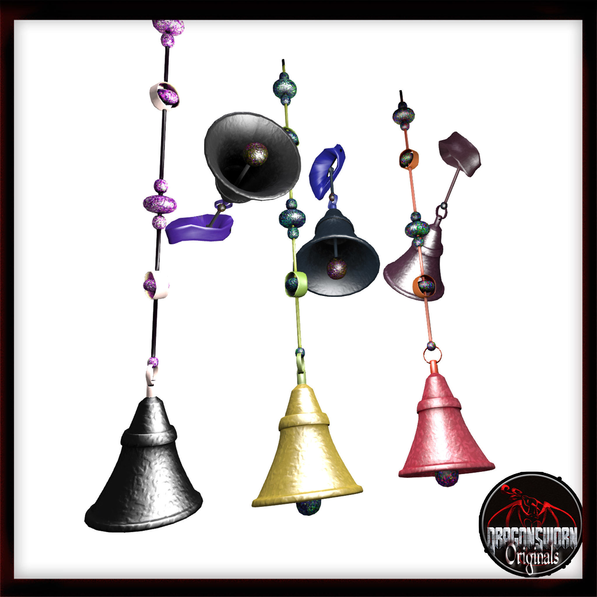 Decorated or Ceremonial Antlers Low-poly 3D model_2