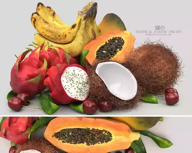 tropical exotic fruits