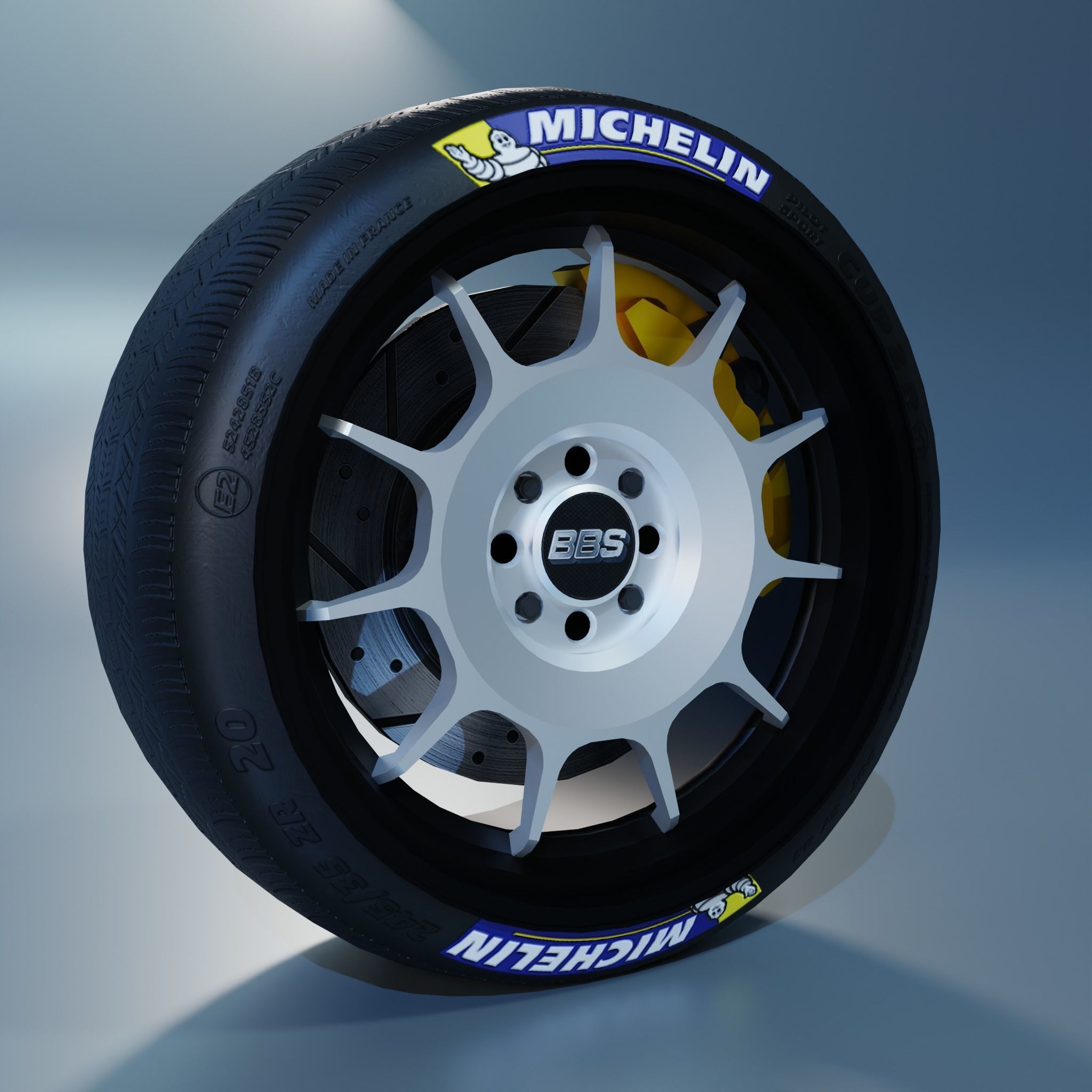 BBS RS11 Wheel Low-poly 3D model_2