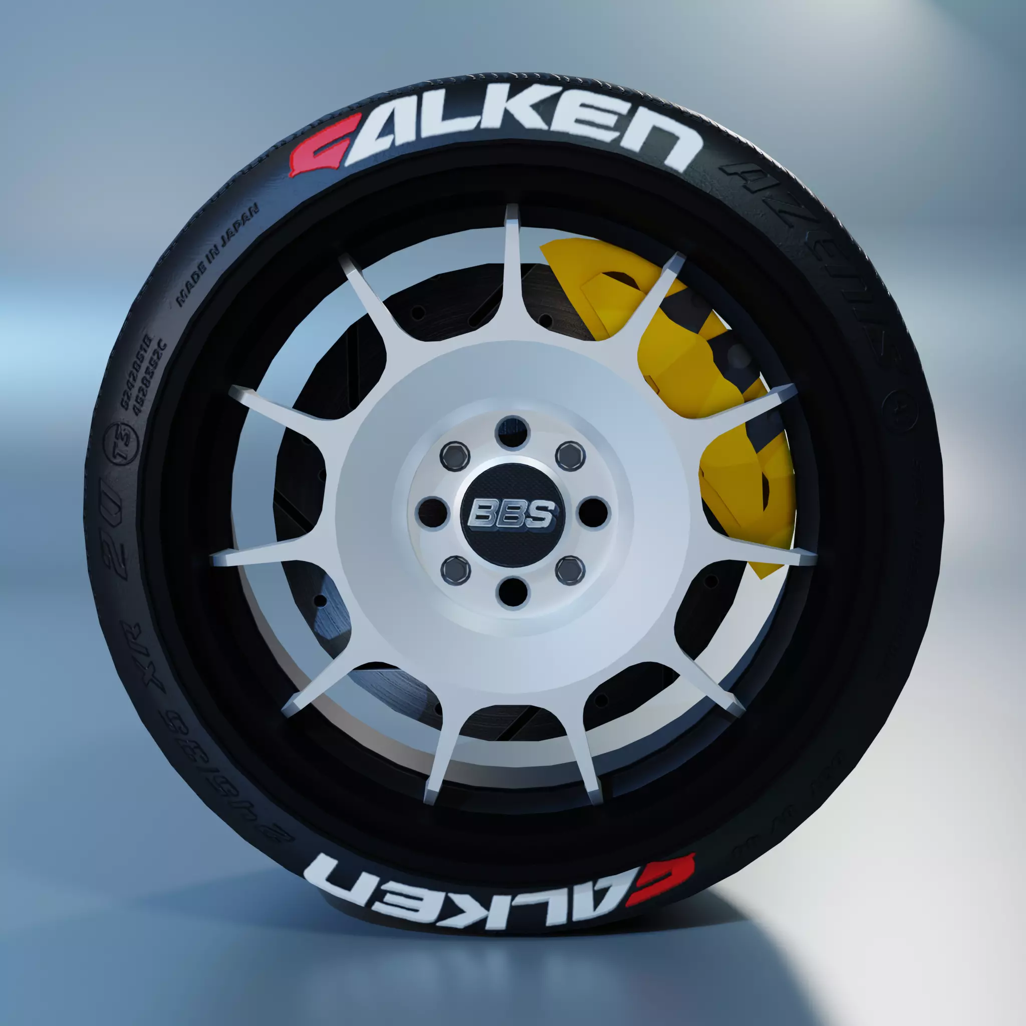 BBS RS11 Wheel Low-poly 3D model_0
