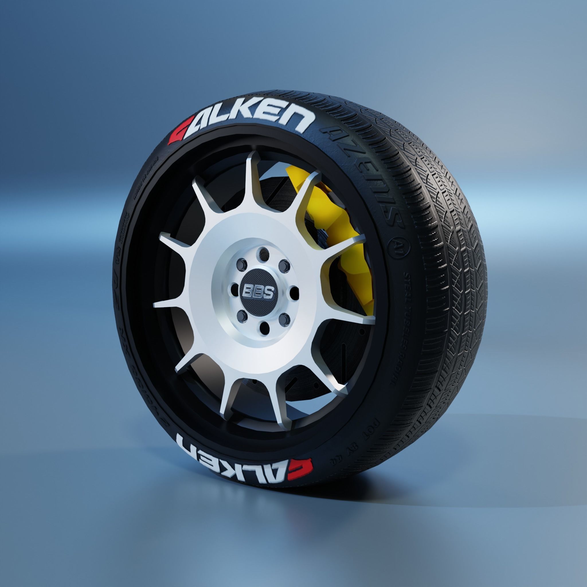 BBS RS11 Wheel Low-poly 3D model_1