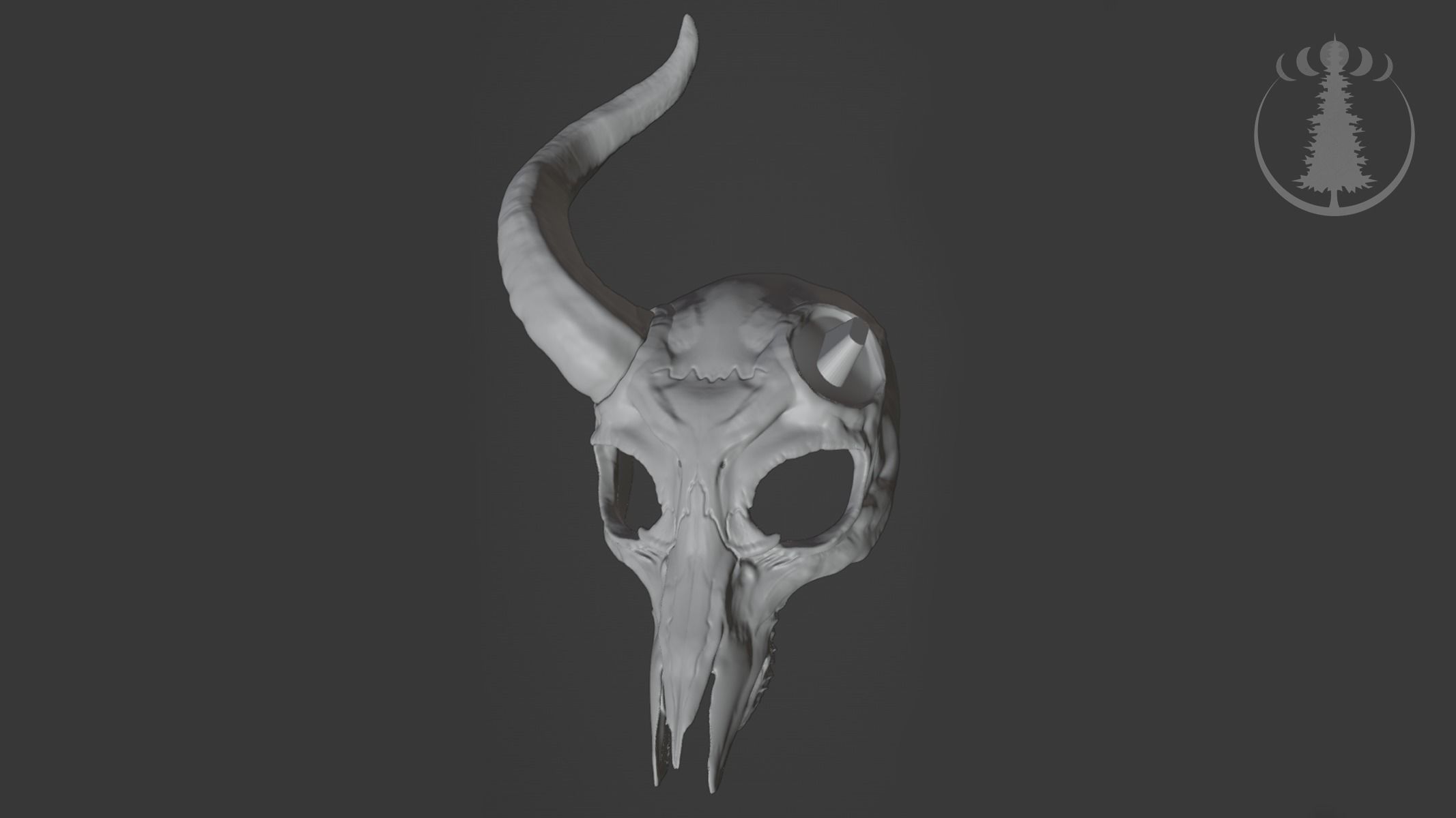 Mask Animal Skull 3D print model_3