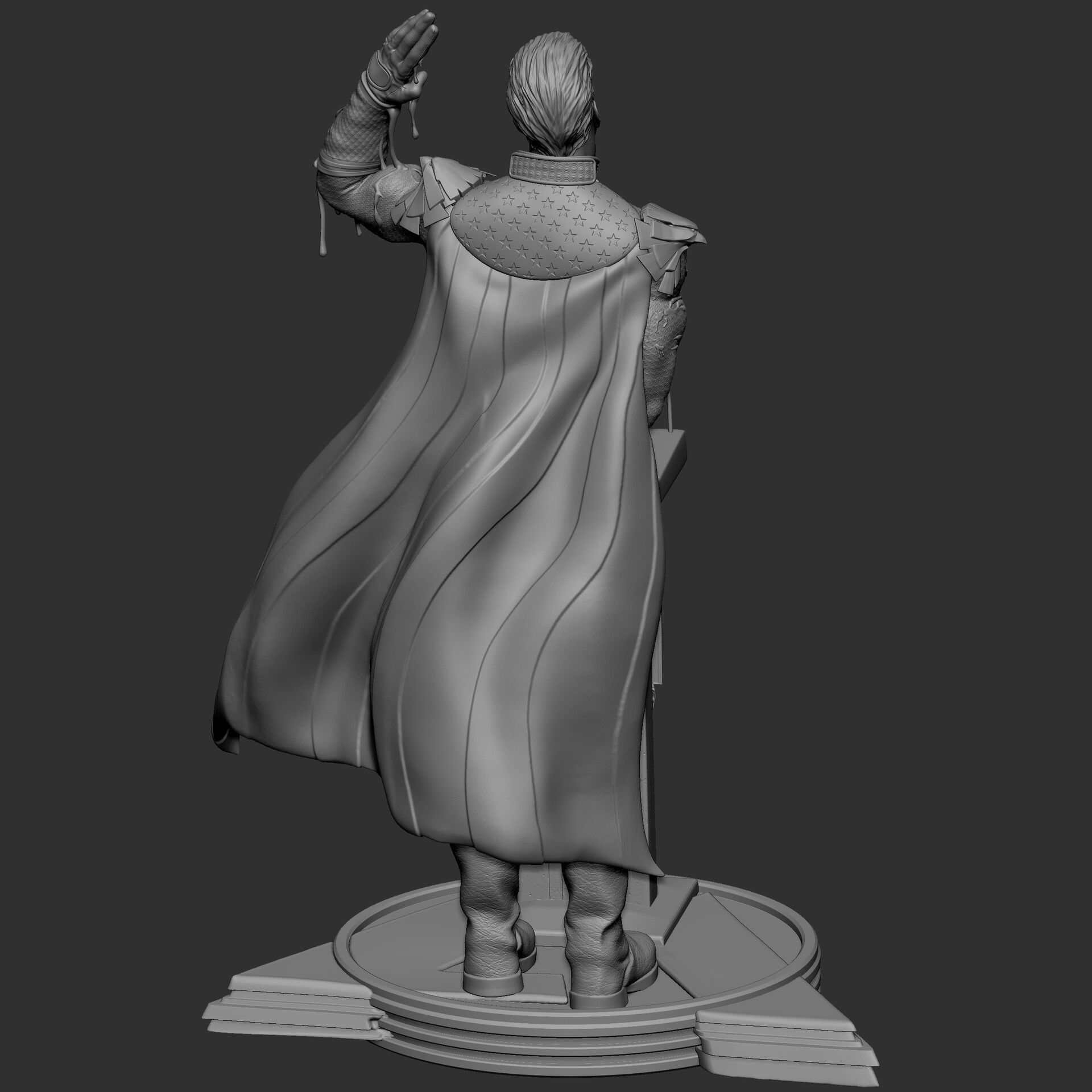Homelander 3D Print comic book character on podium 3D print model_7