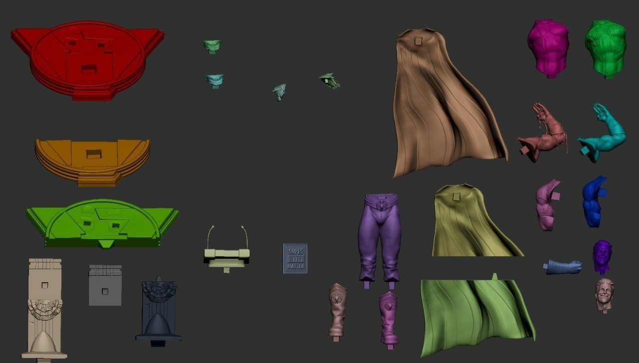 Homelander 3D Print comic book character on podium 3D print model_9