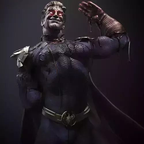 Homelander 3D Print comic book character on podium 3D print model