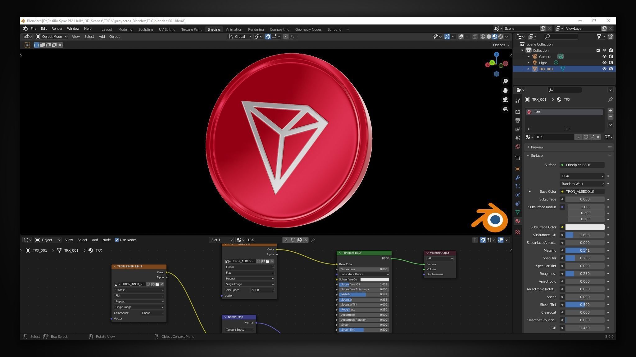 Tron Coin 3D model_9