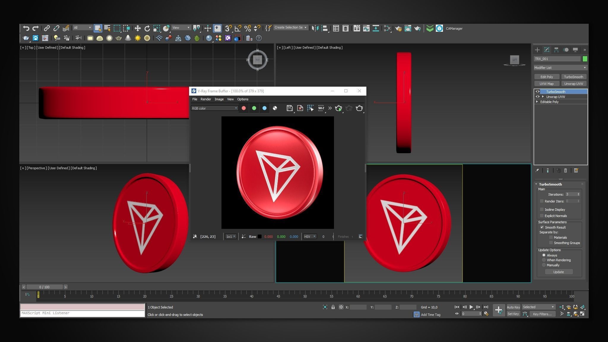 Tron Coin 3D model_5