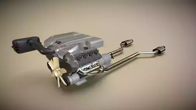 Engine v8 animated
