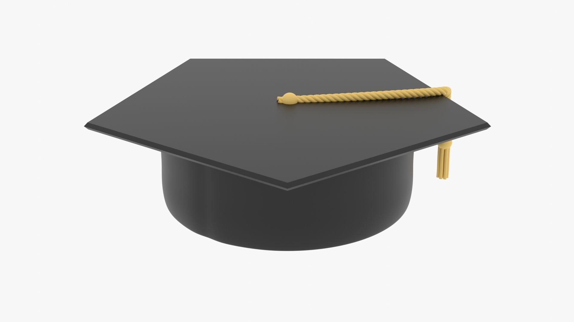 Graduation Hat Low-poly 3D model_7