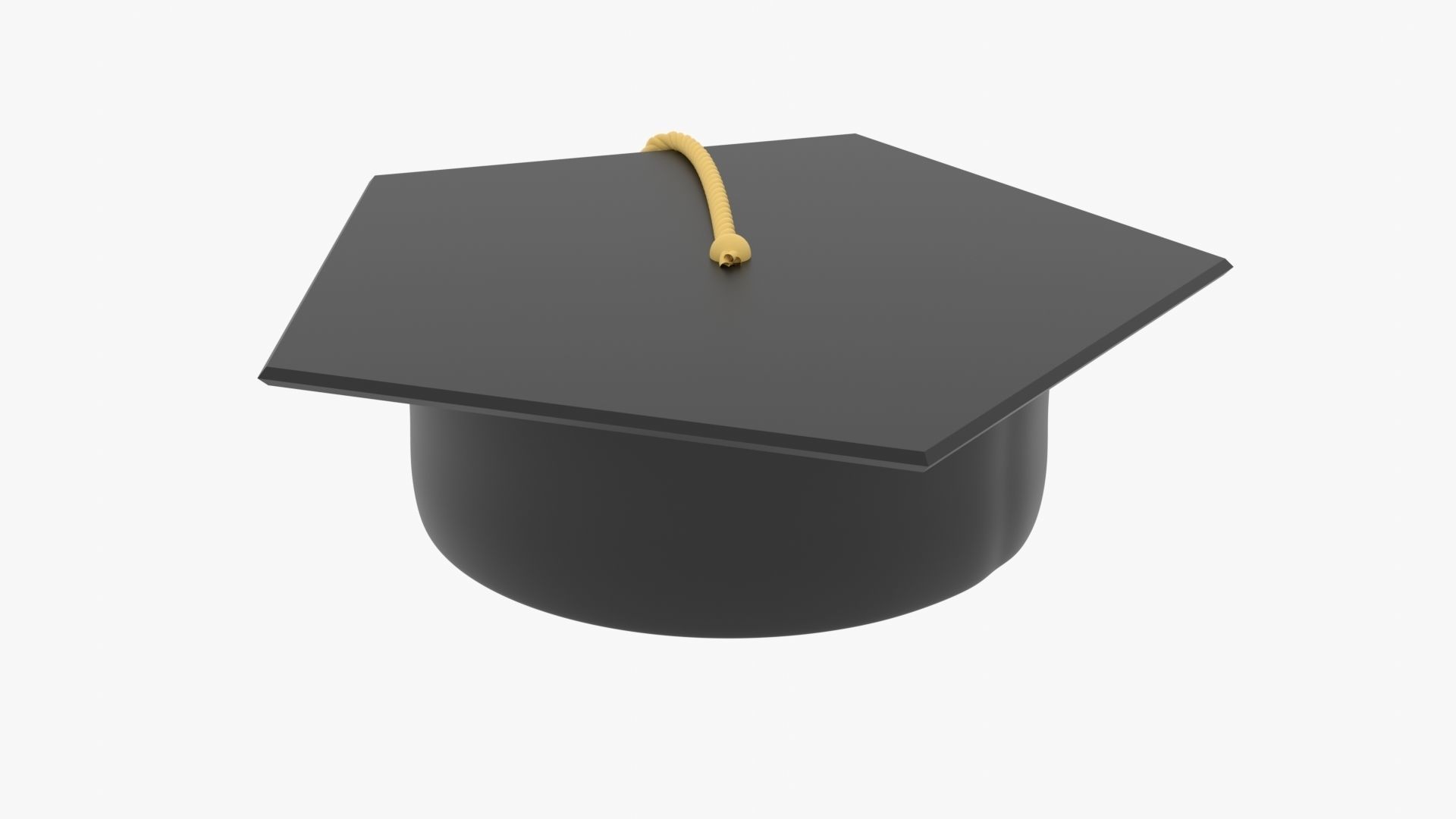 Graduation Hat Low-poly 3D model_12