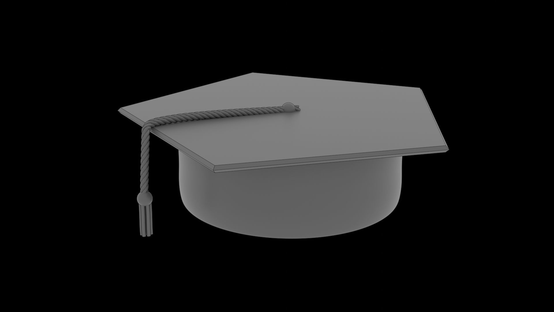 Graduation Hat Low-poly 3D model_25