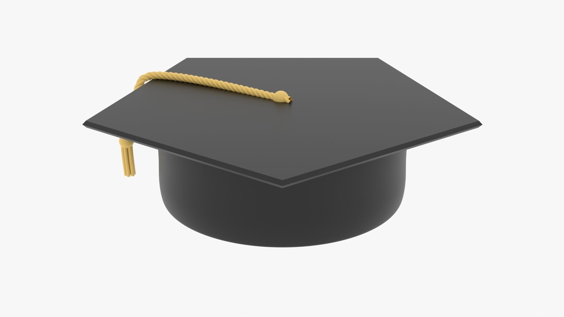 Graduation Hat Low-poly 3D model_15