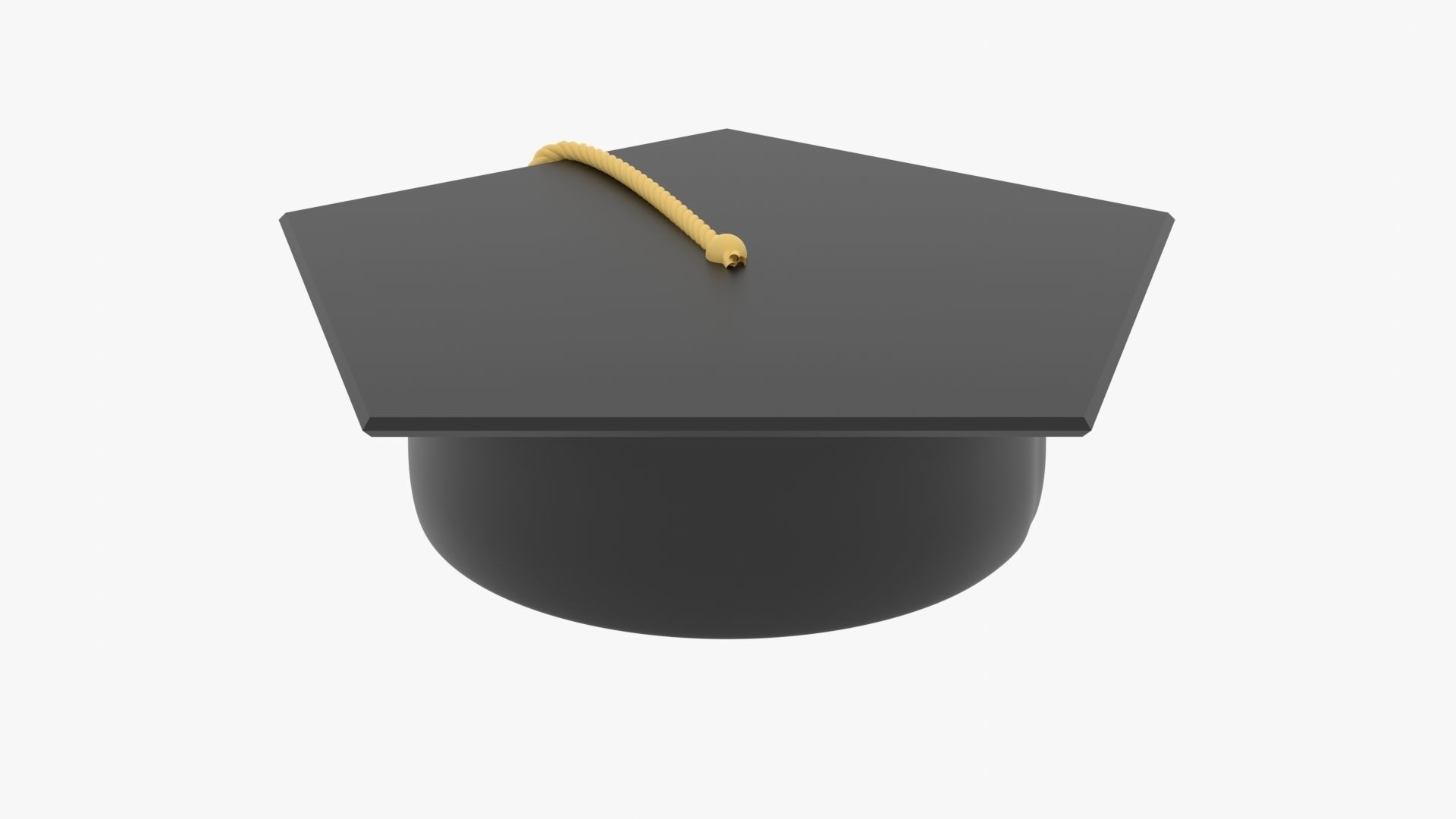 Graduation Hat Low-poly 3D model_13