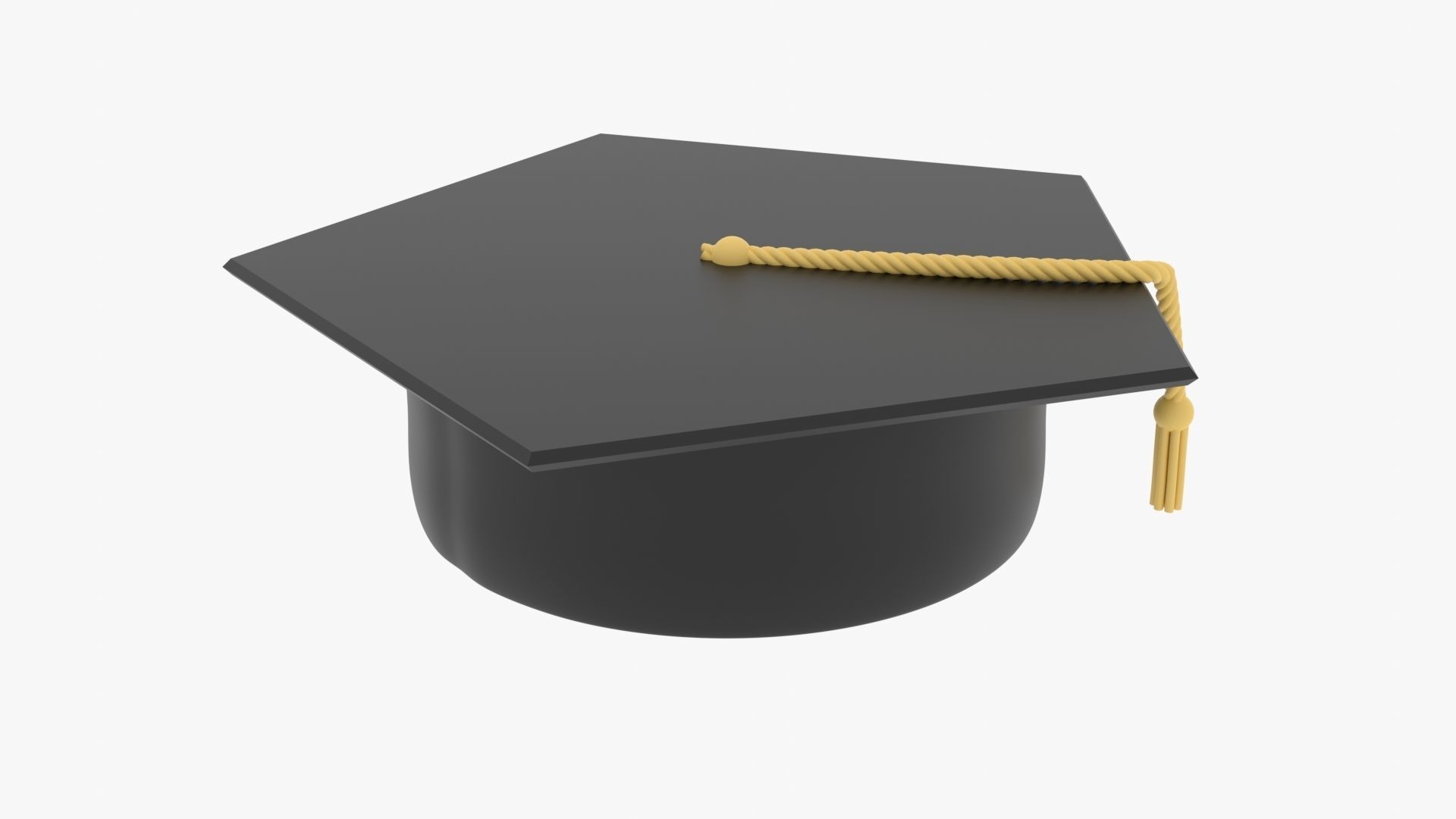 Graduation Hat Low-poly 3D model_6