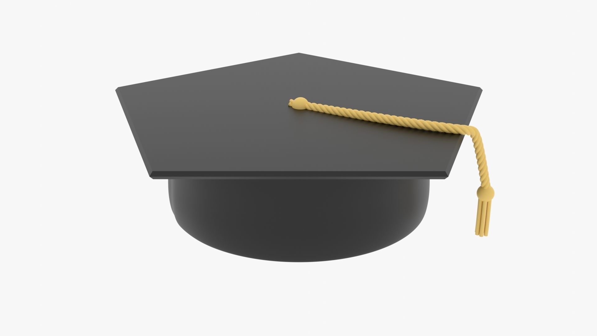 Graduation Hat Low-poly 3D model_5