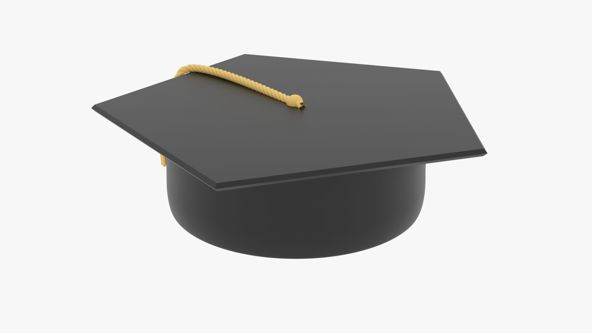 Graduation Hat Low-poly 3D model_14