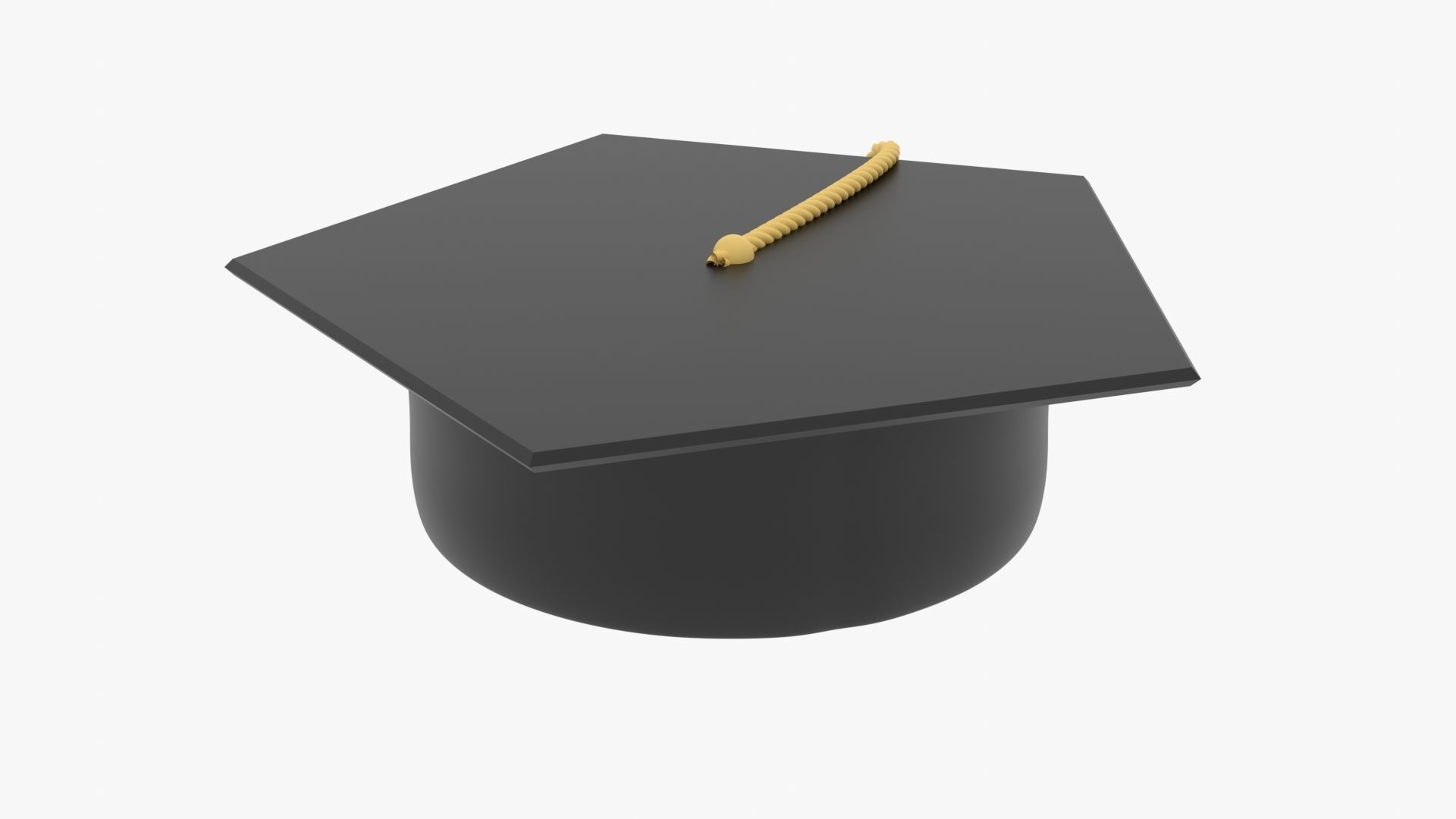 Graduation Hat Low-poly 3D model_10