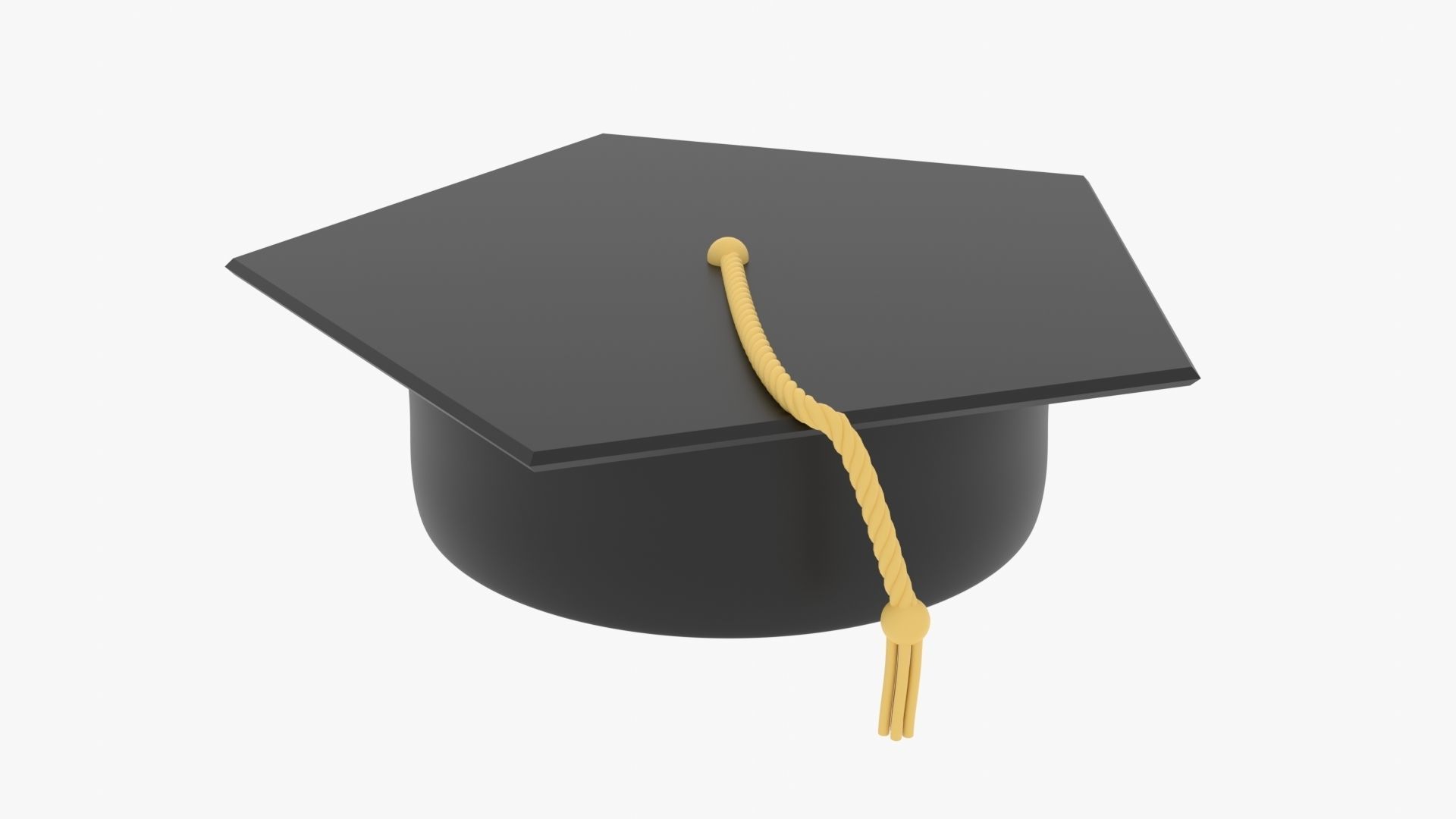 Graduation Hat Low-poly 3D model_2