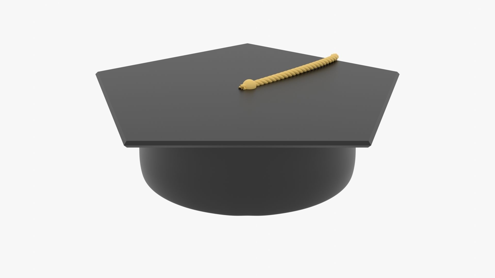 Graduation Hat Low-poly 3D model_9