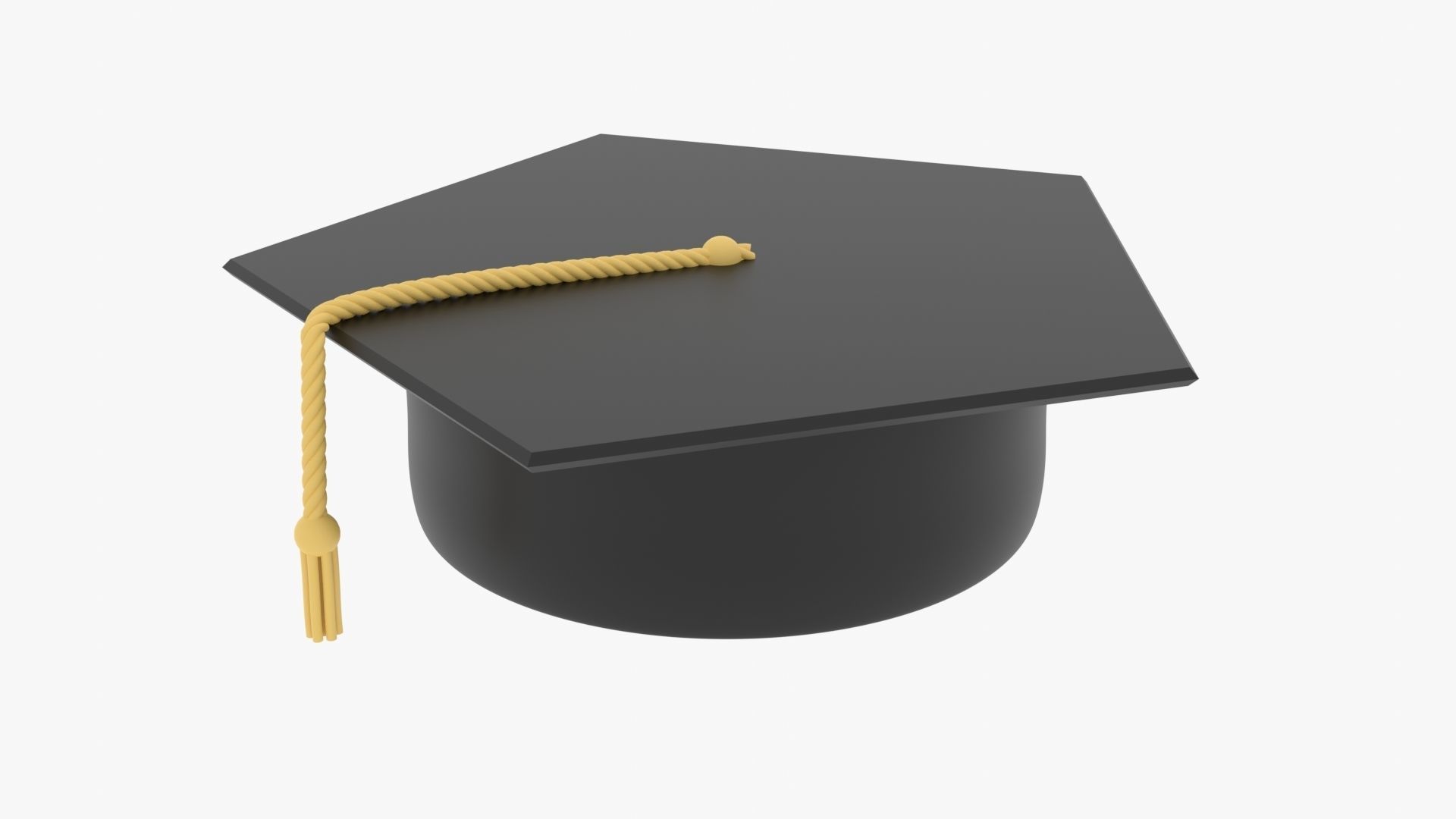 Graduation Hat Low-poly 3D model_18