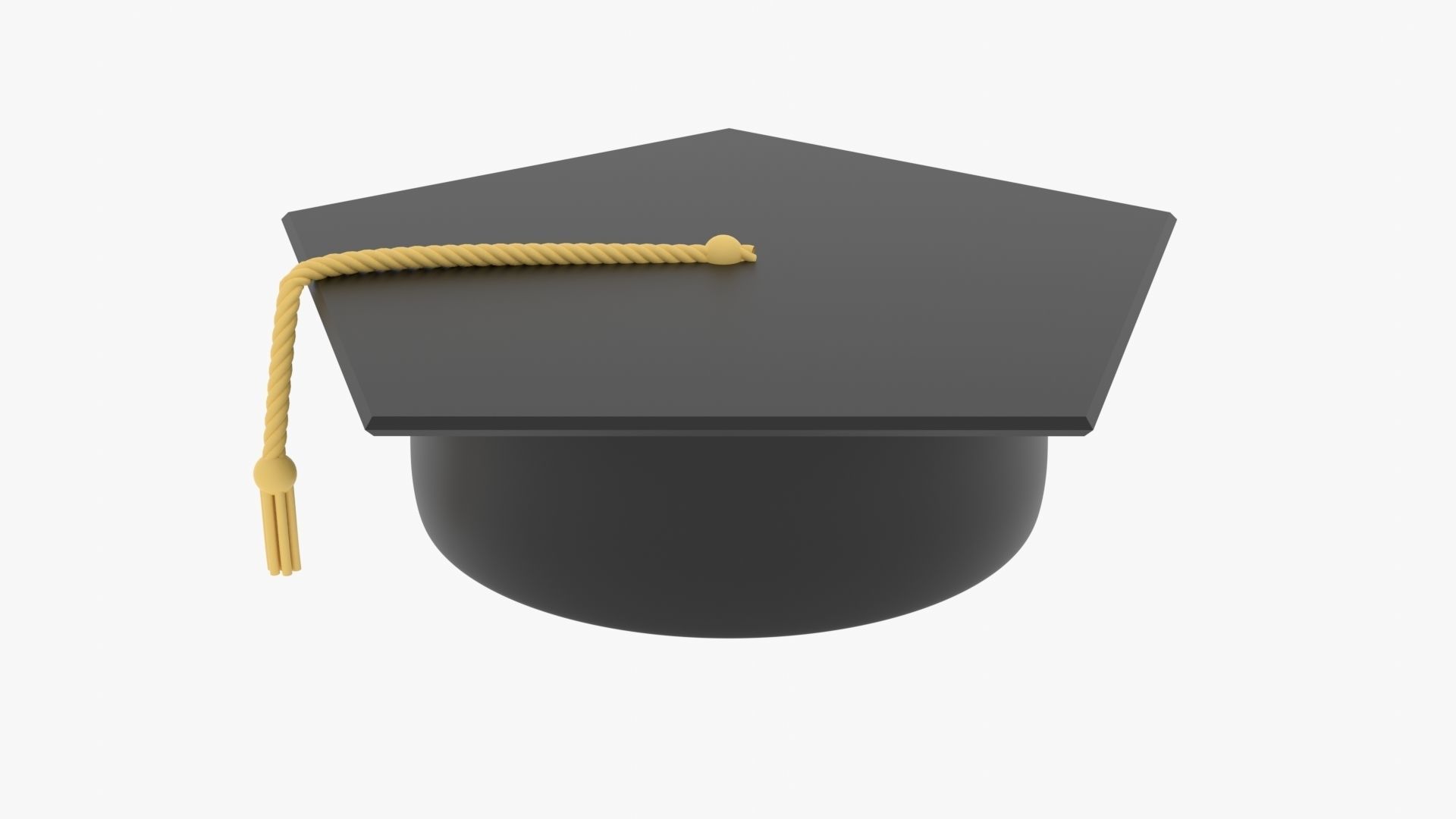 Graduation Hat Low-poly 3D model_17