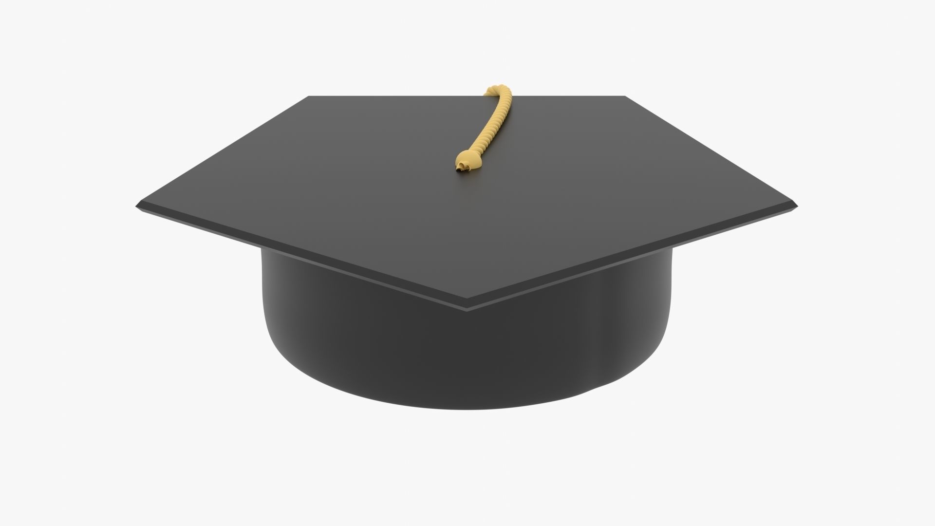 Graduation Hat Low-poly 3D model_11