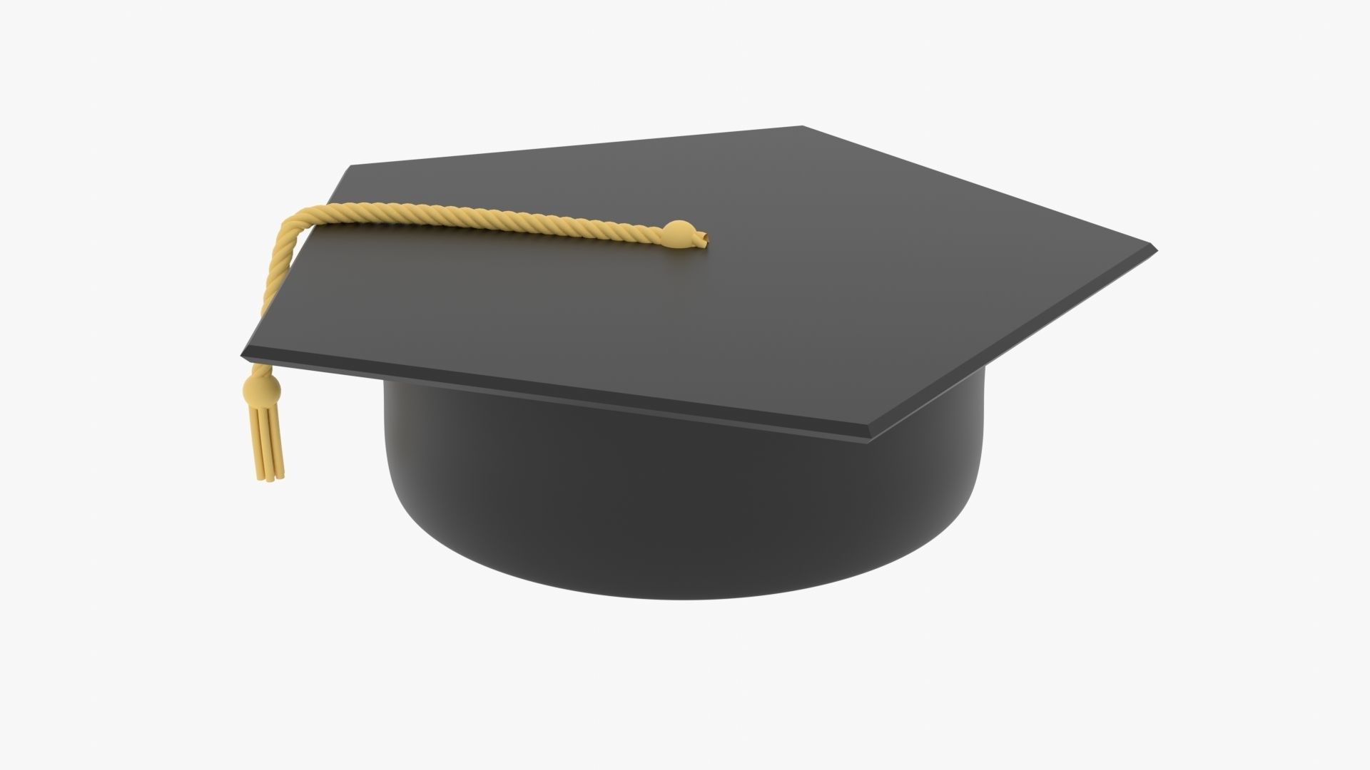 Graduation Hat Low-poly 3D model_16