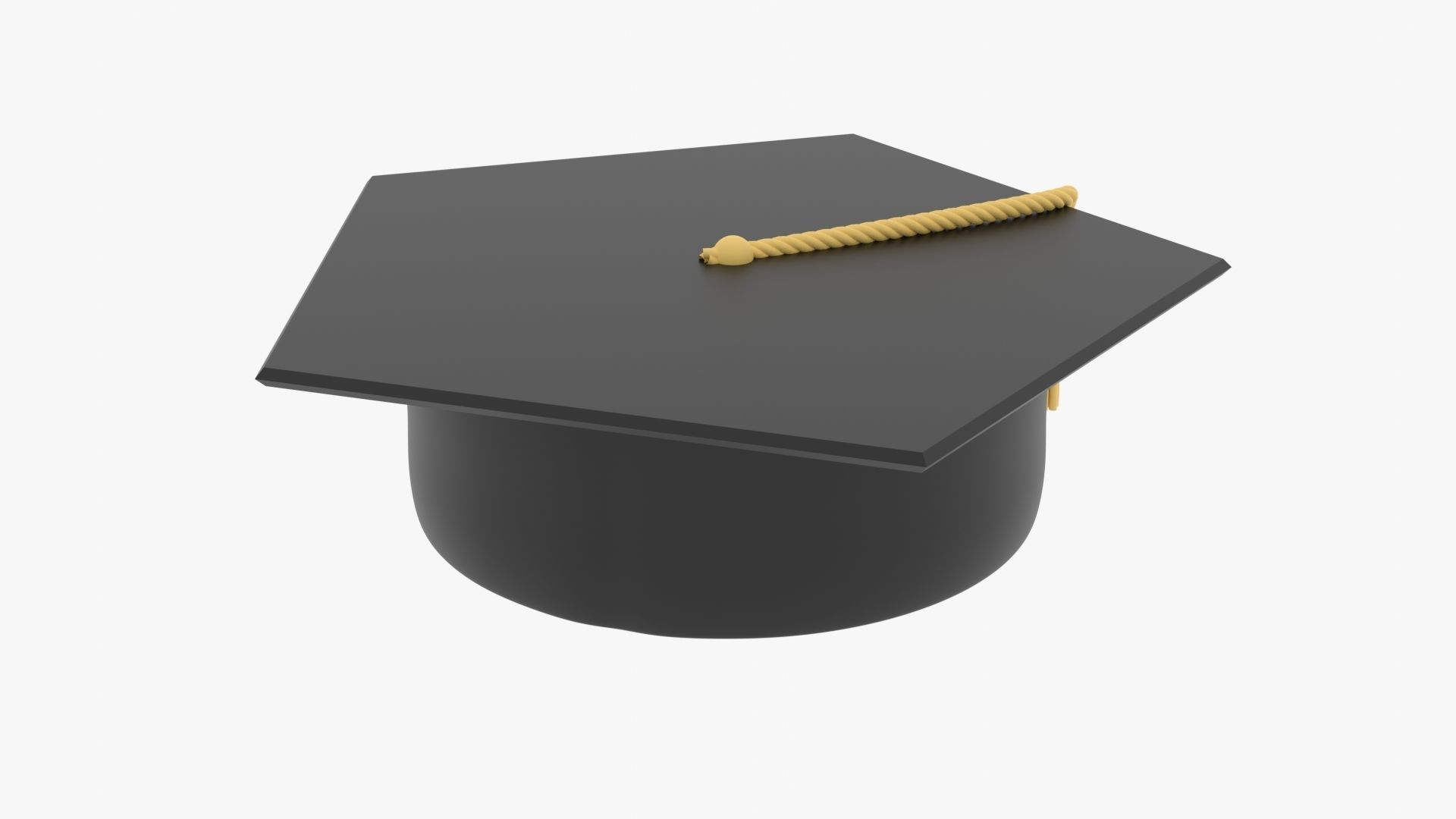 Graduation Hat Low-poly 3D model_8