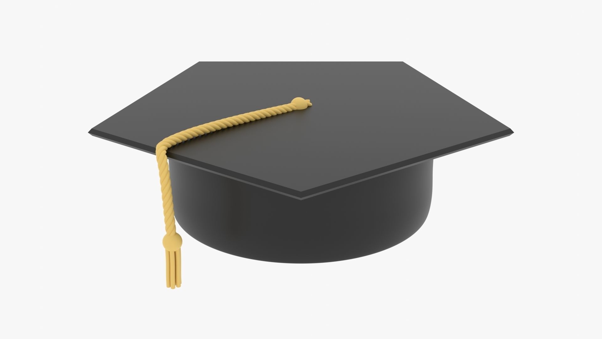 Graduation Hat Low-poly 3D model_19