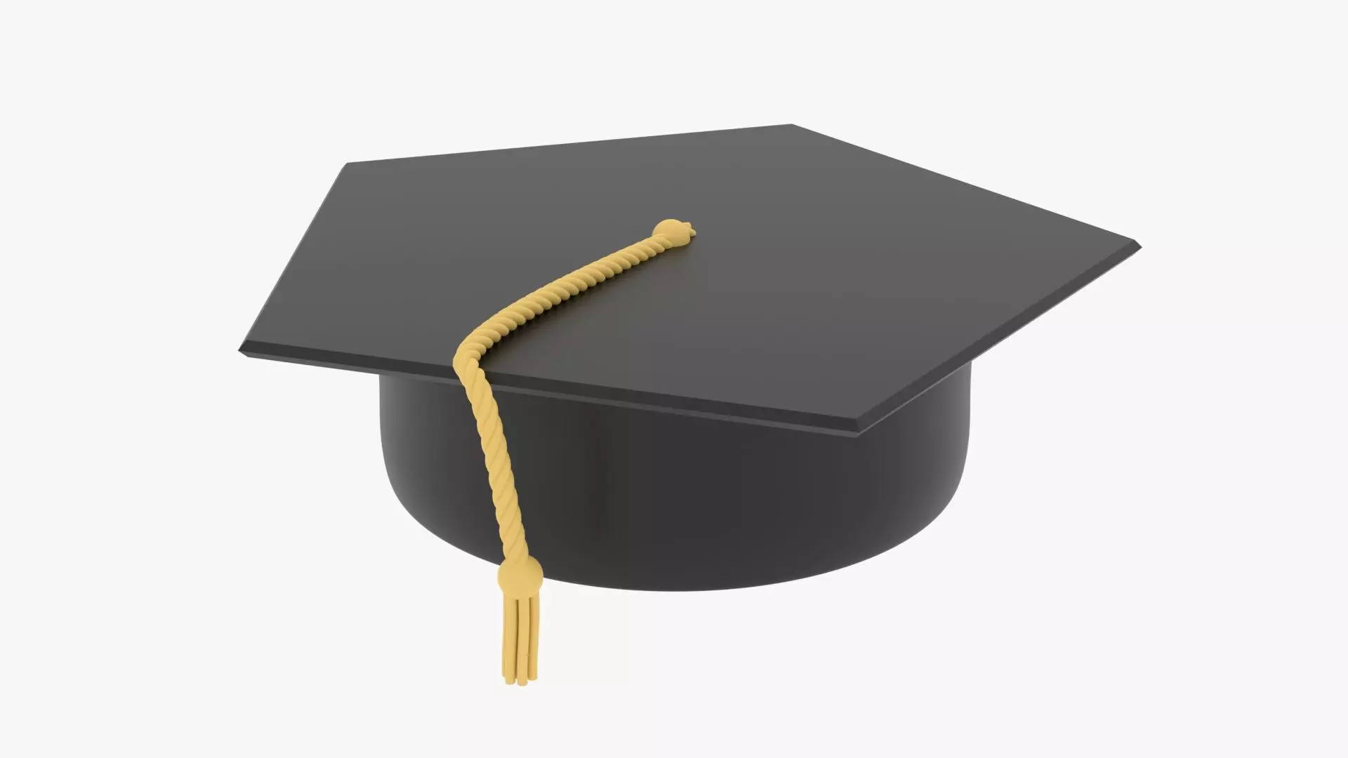 Graduation Hat Low-poly 3D model_0