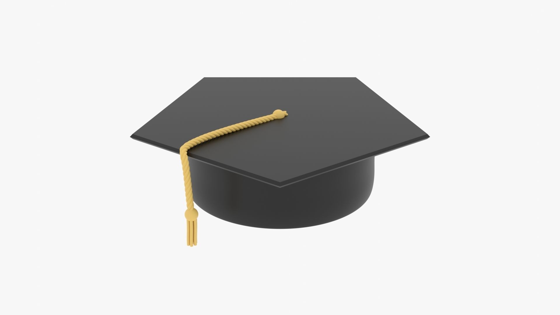 Graduation Hat Low-poly 3D model_20