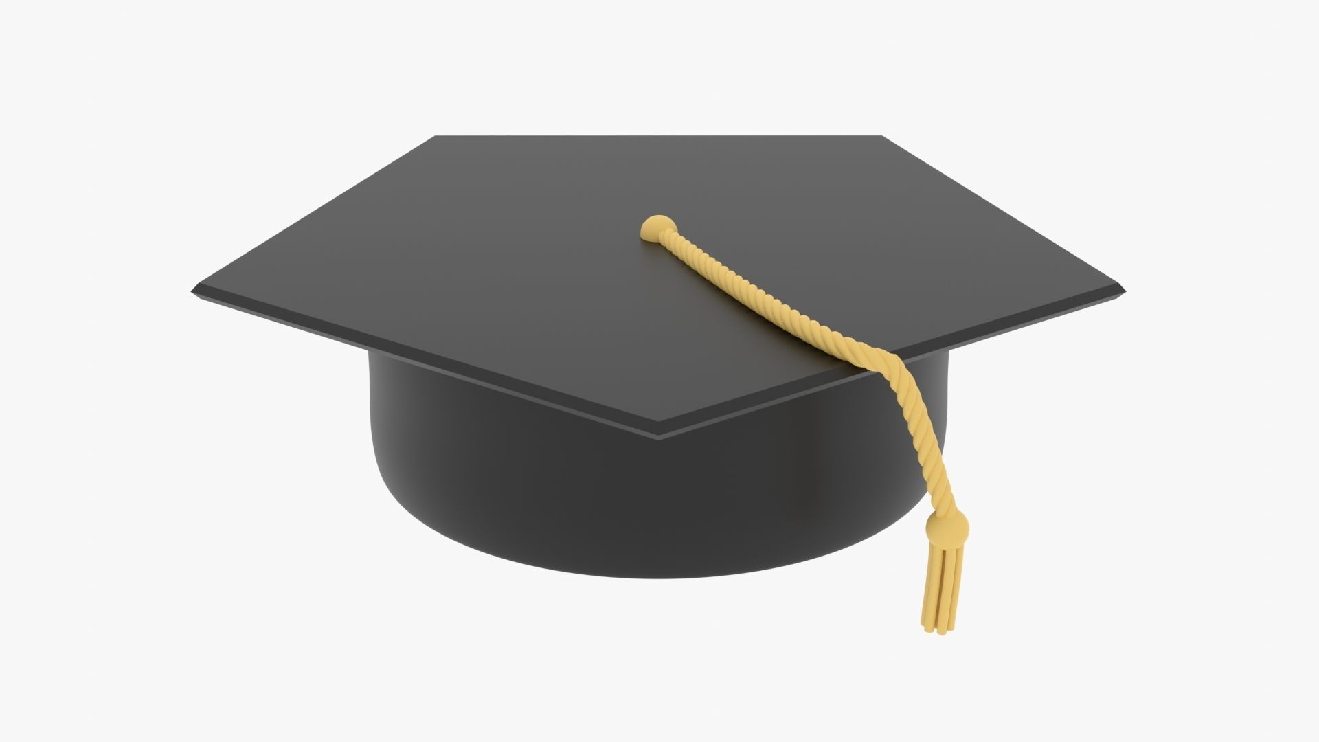 Graduation Hat Low-poly 3D model_3