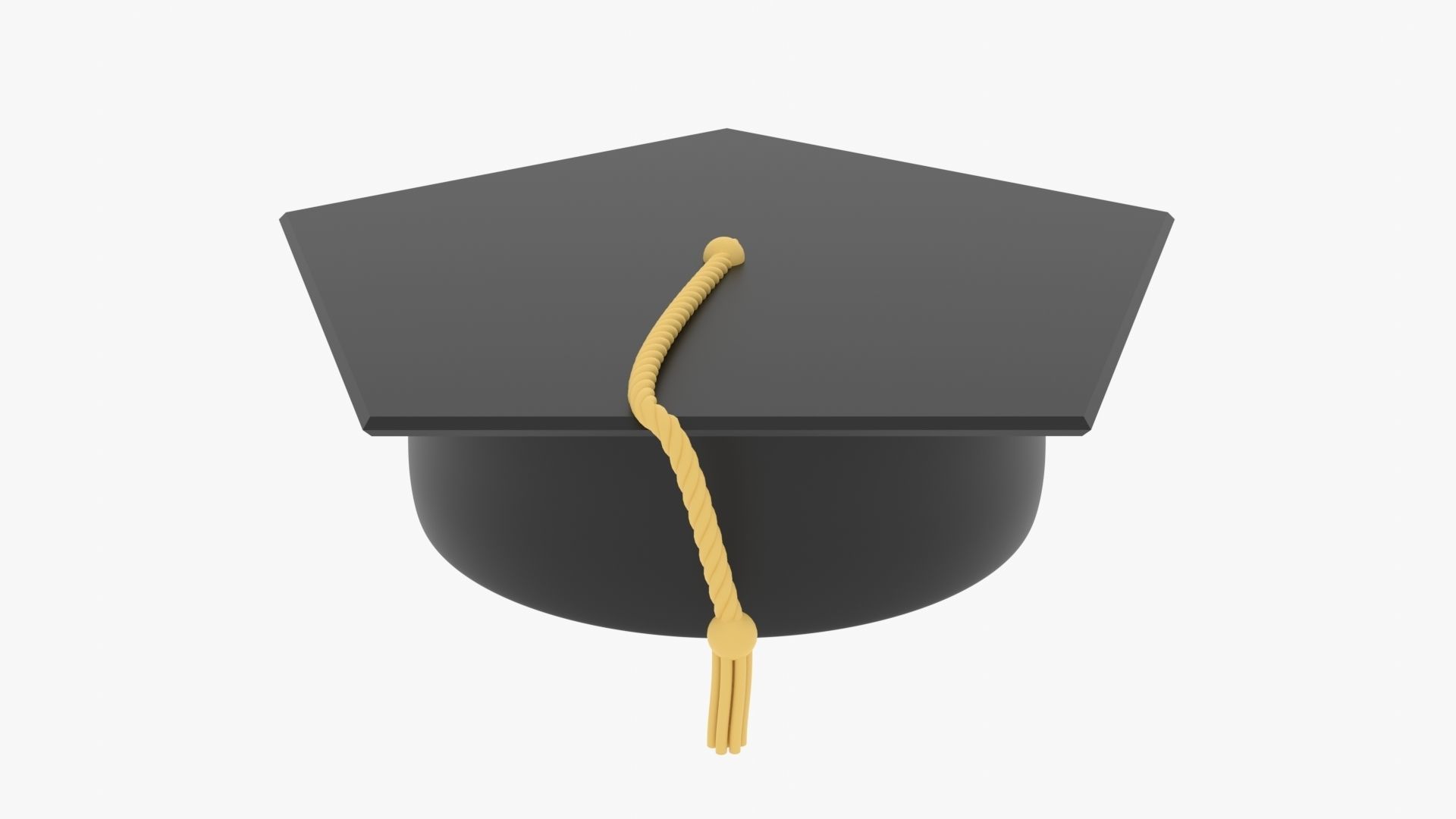 Graduation Hat Low-poly 3D model_1