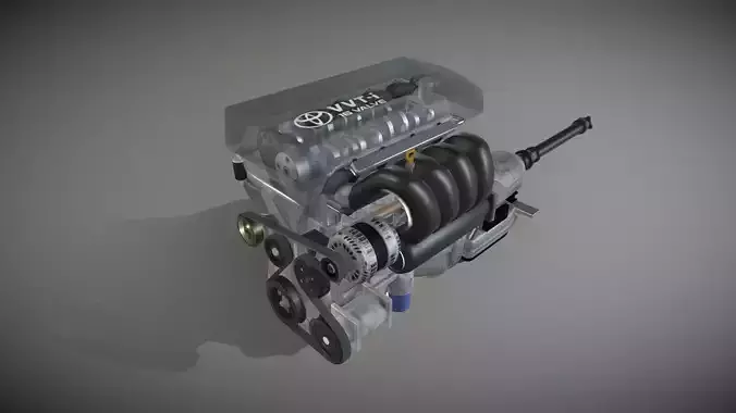 1zz 4 cylinder animated engine