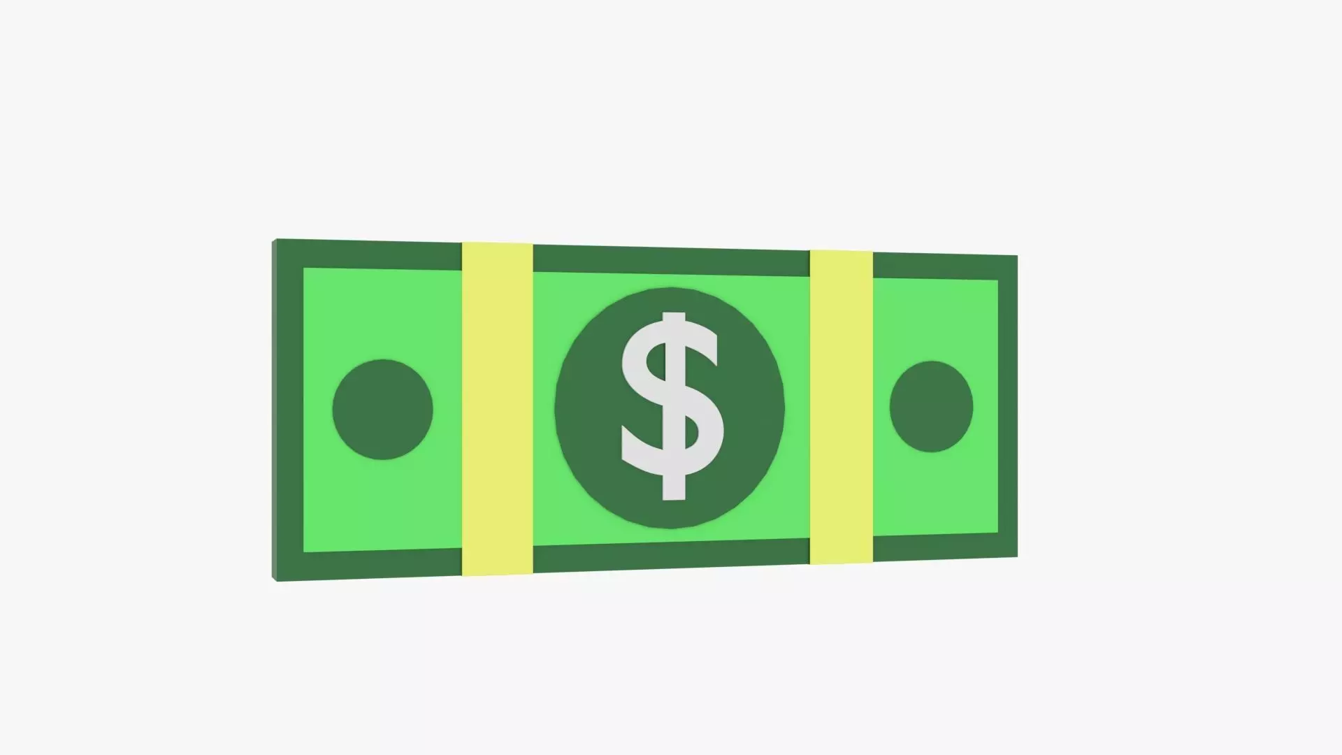 Bundle Money Low-poly 3D model_0