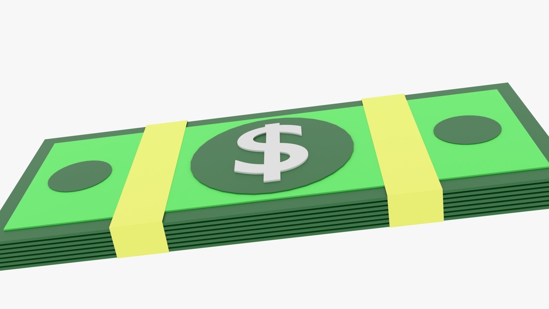 Bundle Money Low-poly 3D model_24