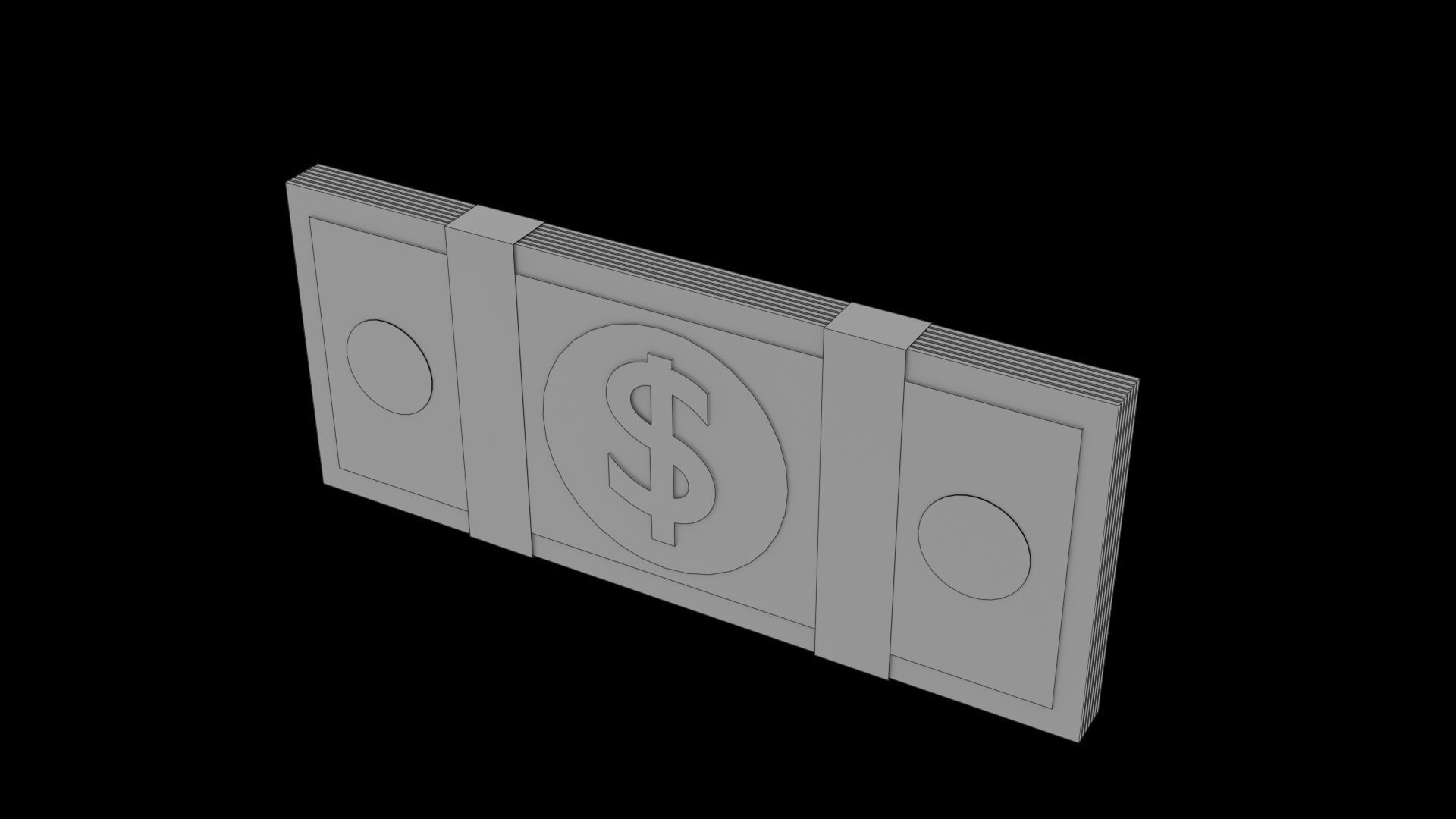 Bundle Money Low-poly 3D model_25