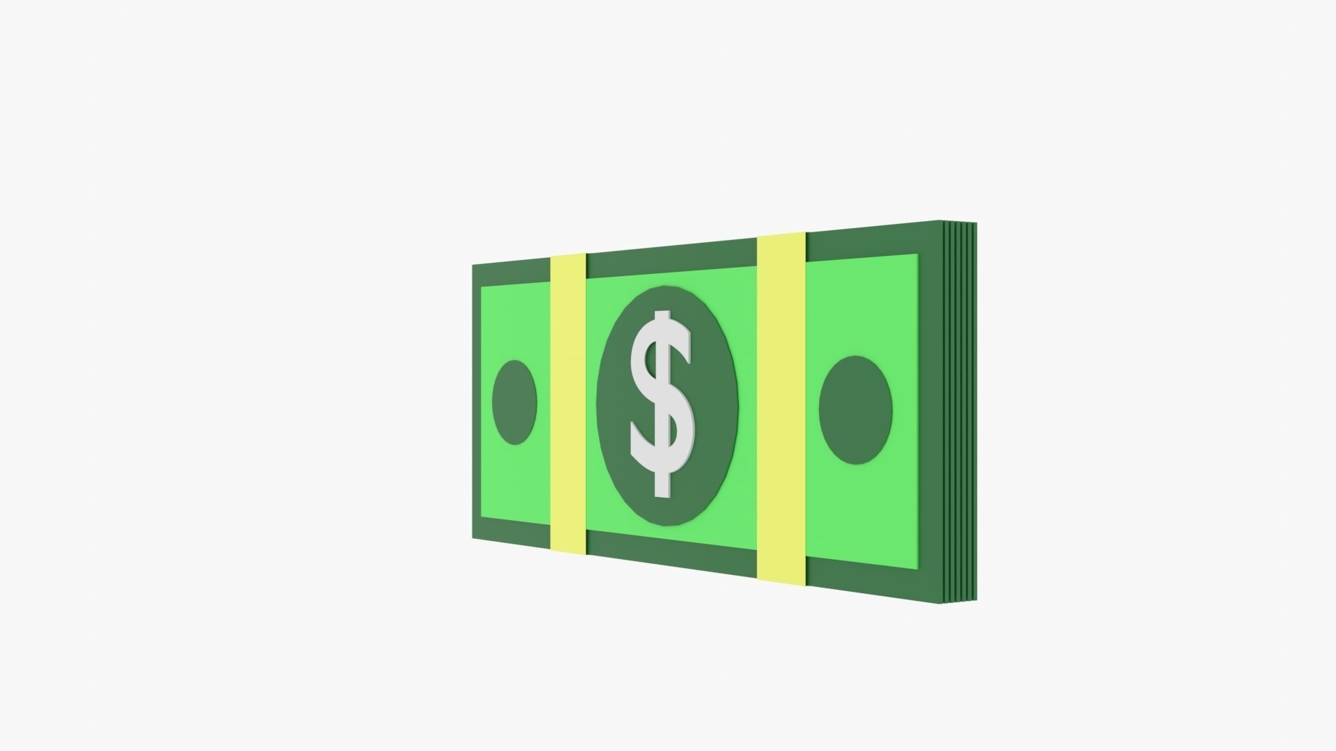 Bundle Money Low-poly 3D model_16