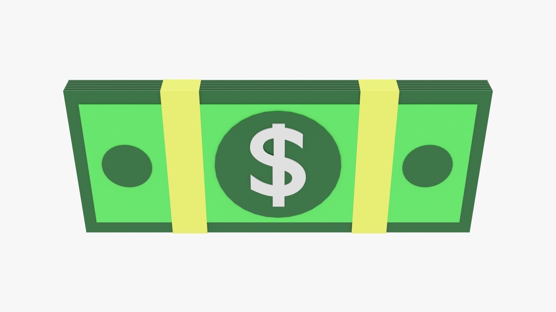 Bundle Money Low-poly 3D model_20