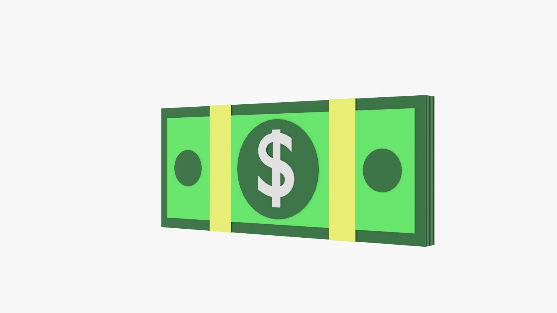 Bundle Money Low-poly 3D model_17