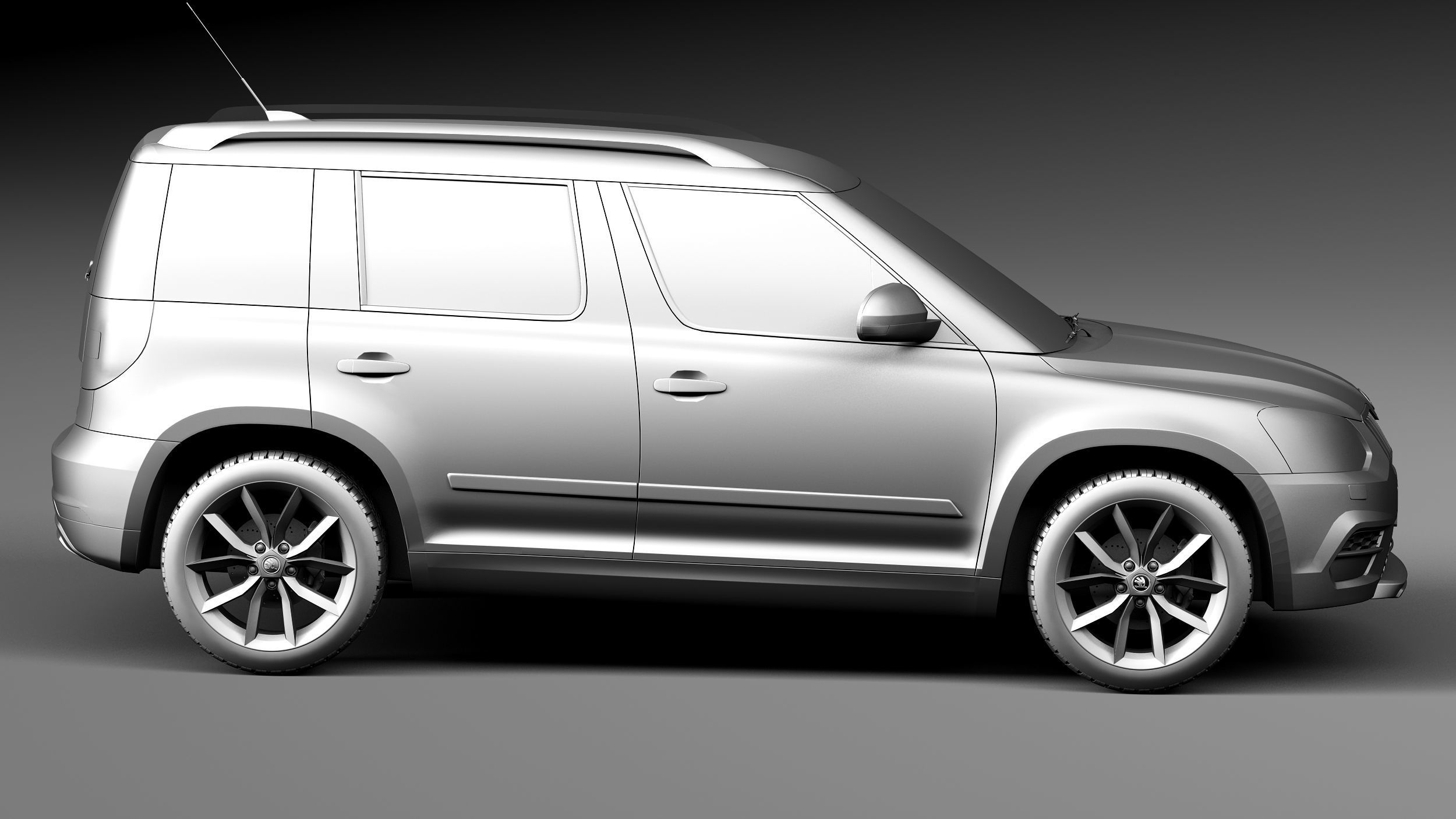 Skoda Yeti 2014 3D model_14