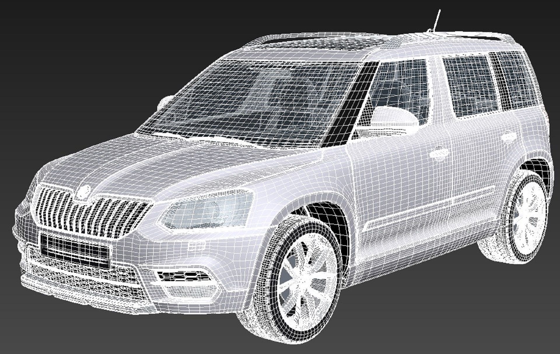 Skoda Yeti 2014 3D model_16