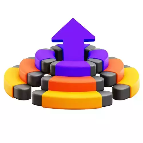 Round Chart Low-poly 3D model