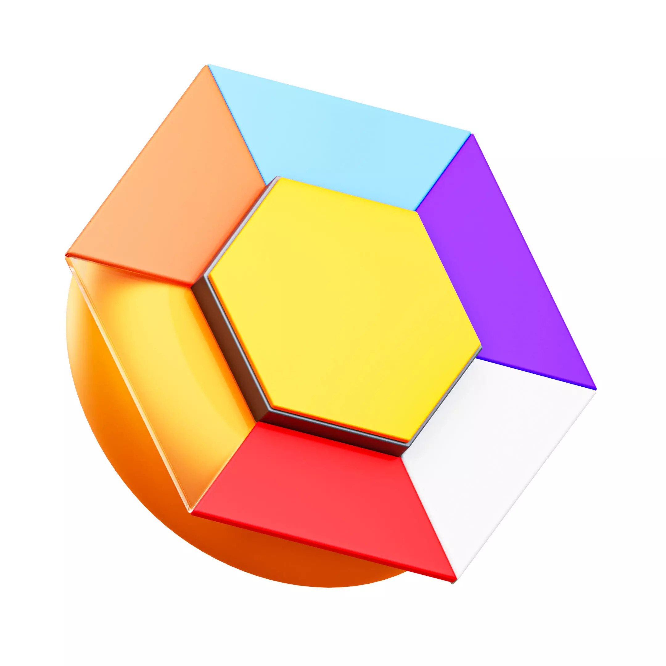 Cycle Process Diagram Infographic Low-poly 3D model_0