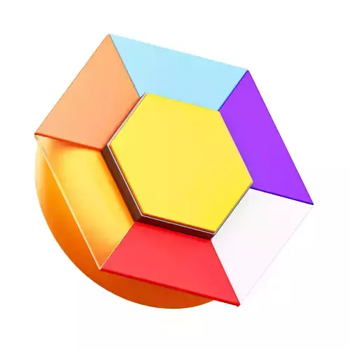 Cycle Process Diagram Infographic Low-poly 3D model