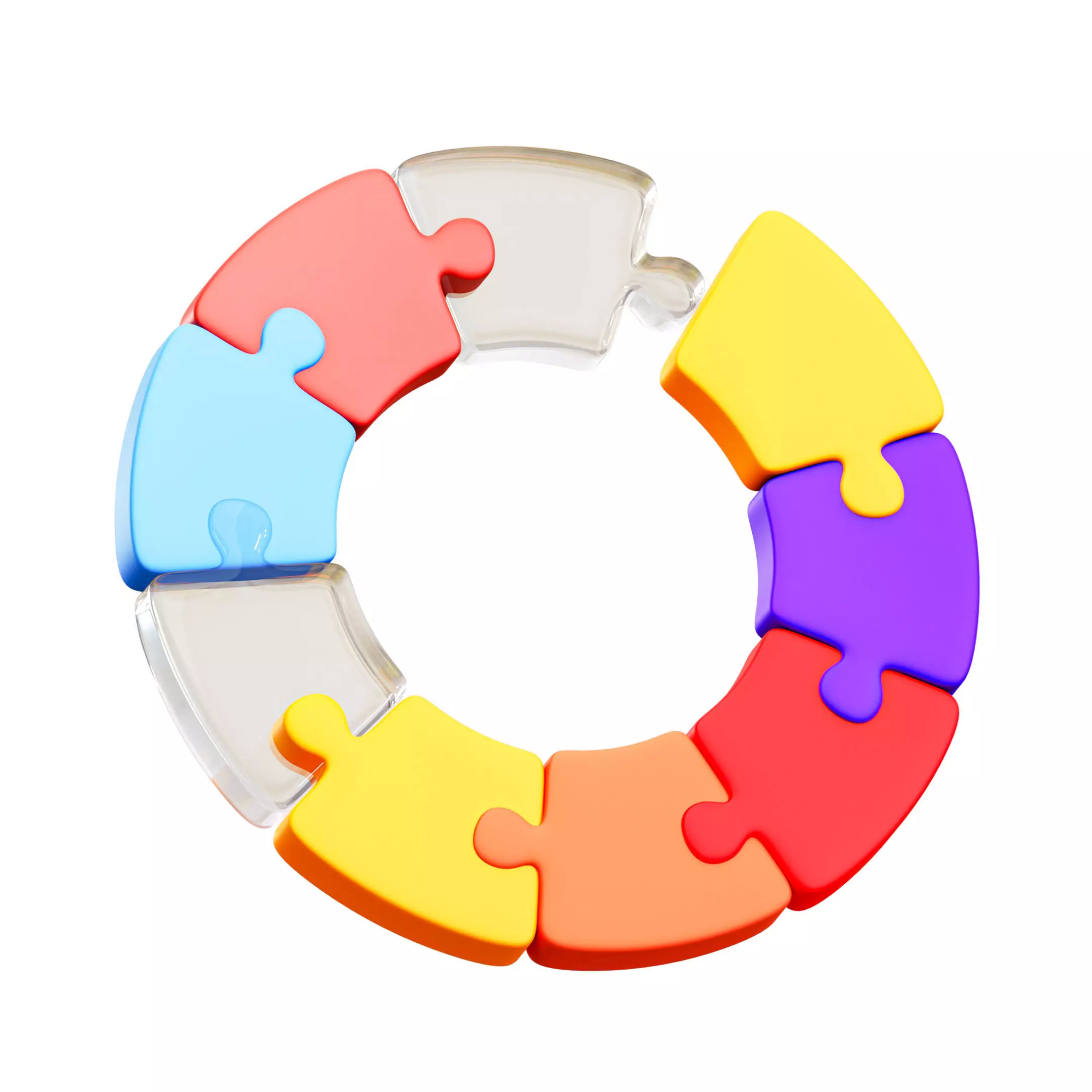 Cycle Process Infographic Low-poly 3D model_0