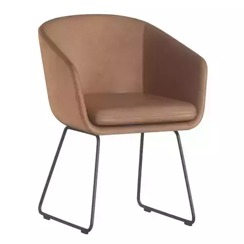 Upholstered armchair Juri in synthetic leather