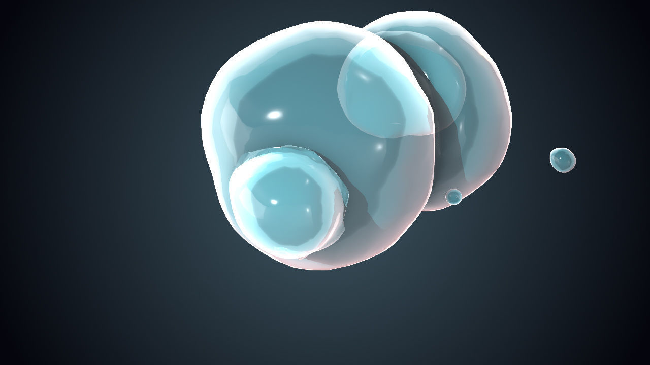 Cell Division Animated 3D Sequence Low-poly 3D model_3