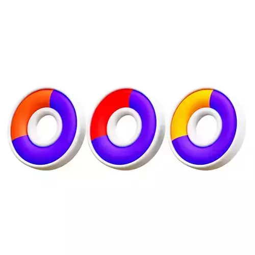 Pie Chart Infographic Low-poly 3D model Pie Chart Infographic Low-poly 3D model