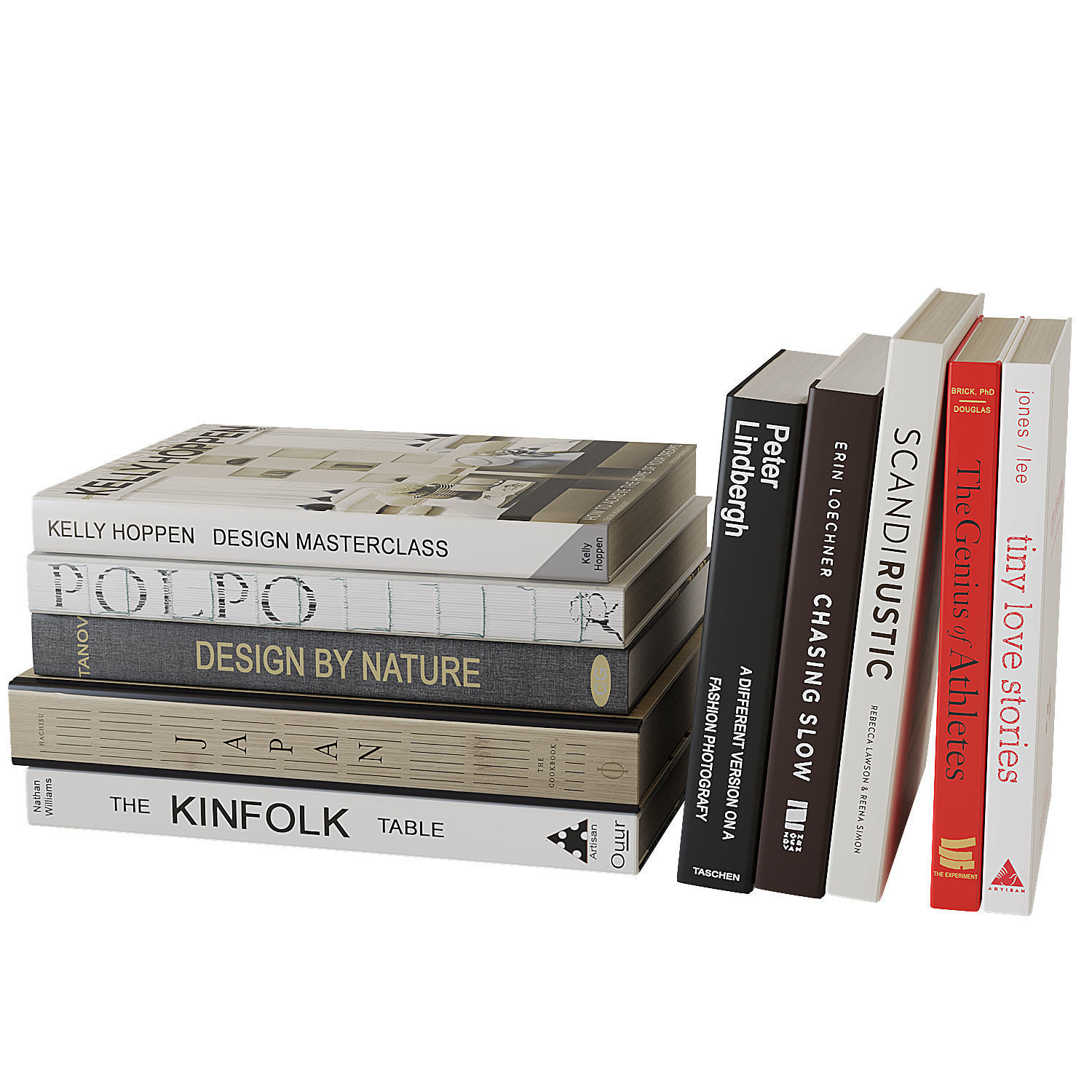 Books set on interior design 3D model_5